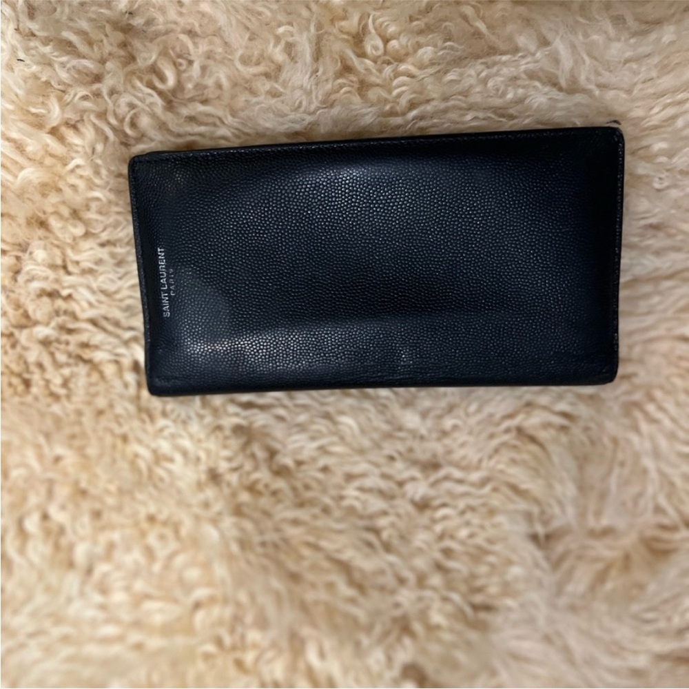 Saint Laurent Black Leather Wallet- Vintage EUC